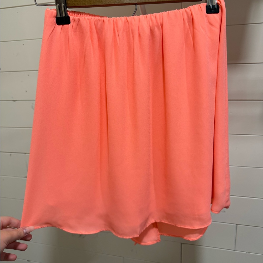 Olivaceous Orange Ruched Skater Top